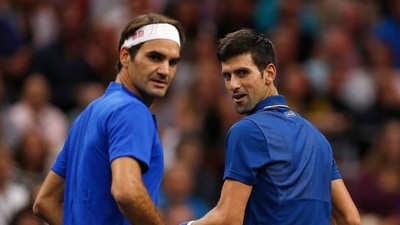 Roger Federer and Novak Djokovic (AP)