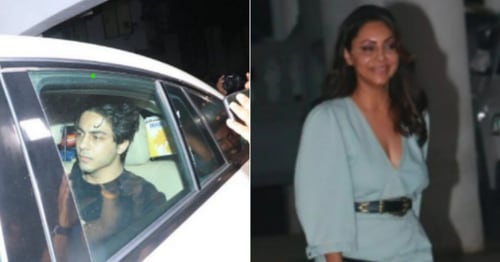 Aryan Khan and Gauri Khan at Ritesh Sidhwani's party.