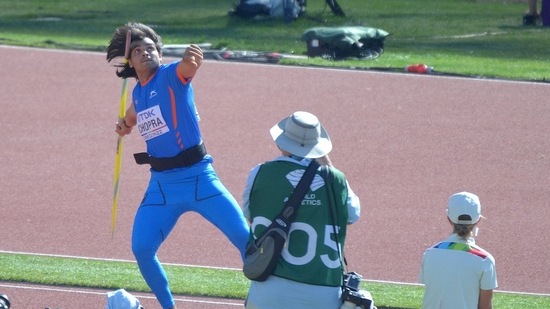 World Athletics Championships: Neeraj Chopra will be gunning for glory in the javelin throw final.(Twitter/@Media_SAI)