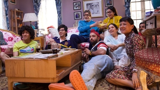 Amitabh Bachchan, Rashmika Mandanna, and Neena Gupta in Good Bye.