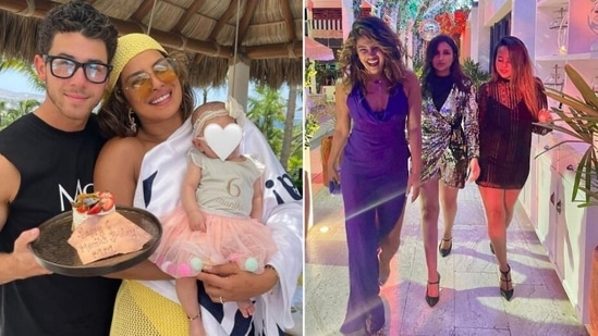 Priyanka shared an adorable family photo&nbsp;with Nick Jonas and daughter Malti Marie Chopra Jonas, along with a series party pics with Parineeti Chopra and others.