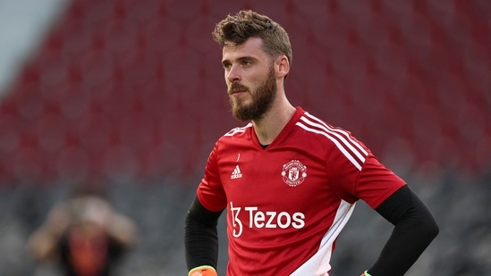 Manchester United's David de Gea during training(REUTERS)