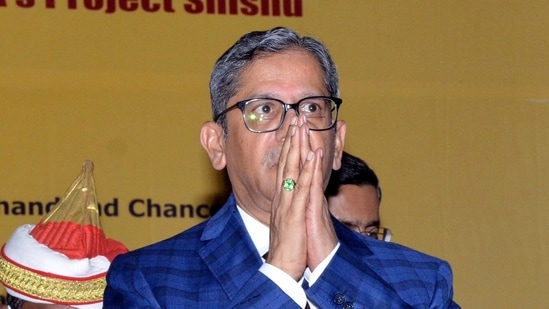 Chief Justice of India NV Ramana in Ranchi on Saturday. (ANI) Chief Justice of India NV Ramana in Ranchi on Saturday. (ANI)