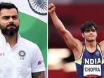 Virat Kohli and Neeraj Chopra Virat Kohli and Neeraj Chopra