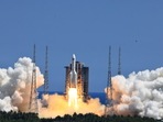 A Long March 5B rocket lifting off from Hainan Island, last year, carrying a module for the Tiangong space station.