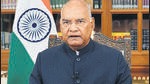New Delhi, July 24 (ANI): President Ram Nath Kovind addresses a nation on the eve of demitting office, in New Delhi on Sunday. (ANI Photo) (ANI) New Delhi, July 24 (ANI): President Ram Nath Kovind addresses a nation on the eve of demitting office, in New Delhi on Sunday. (ANI Photo) (ANI)