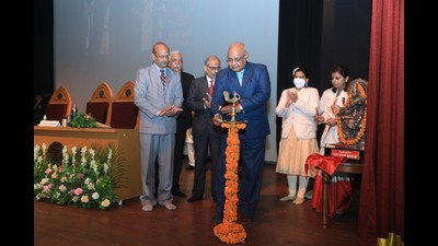 Justice Dinesh Maheshwari of Supreme Court at the two-day conference on ‘Sensitization of District Judges on Gender Justice and Differently abled victims/survivors of sexual abuse’ organised by Judicial Training and Research Institute (JTRI), Lucknow. (HT PHOTO) Justice Dinesh Maheshwari of Supreme Court at the two-day conference on ‘Sensitization of District Judges on Gender Justice and Differently abled victims/survivors of sexual abuse’ organised by Judicial Training and Research Institute (JTRI), Lucknow. (HT PHOTO)