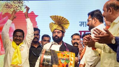 Following suit, Shinde is expected to begin his campaign across Maharashtra to “explain his position to the people.” (PTI) Following suit, Shinde is expected to begin his campaign across Maharashtra to “explain his position to the people.” (PTI)