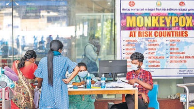 Strengthening surveillance by forming rapid response teams and keeping ready dedicated isolation facilities were among the measures discussed in an emergency review meeting on monkeypox called by the Union health ministry. (PTI) Strengthening surveillance by forming rapid response teams and keeping ready dedicated isolation facilities were among the measures discussed in an emergency review meeting on monkeypox called by the Union health ministry. (PTI)