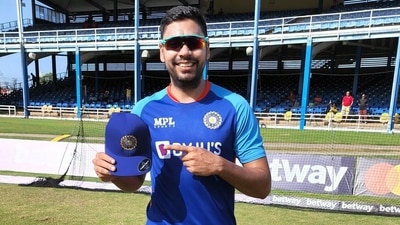 Avesh Khan poses for a picture before his ODI debut (BCCI/Twitter)