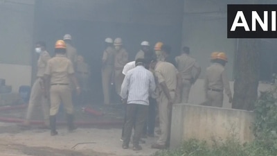 Fire tenders were rushed to the spot to bring the fire under control.&nbsp; (ANI)