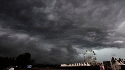 Dark clouds hover over Leisure Valley Park, in Haryana's Gurugram in India as monsoon covered all of India, with several state put on high alert for heavy rains.&nbsp; (Hindustan Times)