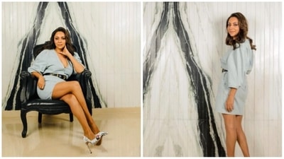 Gauri Khan posed for glamorous pictures in the said corner. Gauri Khan posed for glamorous pictures in the said corner.