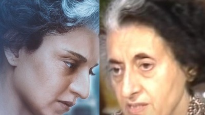 Kangana Ranaut plays the role of former Indian prime minister Indira Gandhi. Kangana Ranaut plays the role of former Indian prime minister Indira Gandhi.