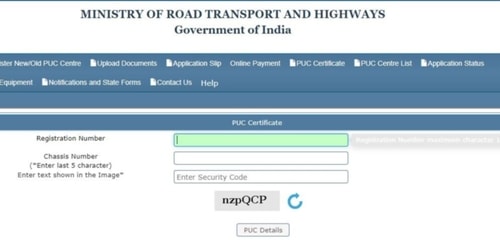 A screenshot of the Parivahan Seva website (Parivahan Seva website screengrab)
