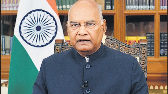 New Delhi, July 24 (ANI): President Ram Nath Kovind addresses a nation on the eve of demitting office, in New Delhi on Sunday. (ANI Photo) (ANI)