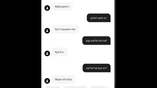 Woman S Text Exchange With Uber Driver During Delhi Rain Is Too Funny To Miss Trending Hindustan Times