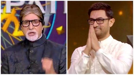 KBC 14 promo shows Aamir Khan join Amitabh Bachchan for first episode.  Watch - Hindustan Times