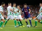 Lionel Messi in action for former club Barcelona.