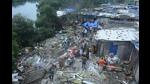 At least 57 hutments along the Kalwa Creek below the old Kalwa Bridge were demolished in a combined action taken by the Thane Municipal Corporation (TMC) and the Thane District Collector on Monday. (PRAFUL GANGURDE/HT PHOTO) At least 57 hutments along the Kalwa Creek below the old Kalwa Bridge were demolished in a combined action taken by the Thane Municipal Corporation (TMC) and the Thane District Collector on Monday. (PRAFUL GANGURDE/HT PHOTO)
