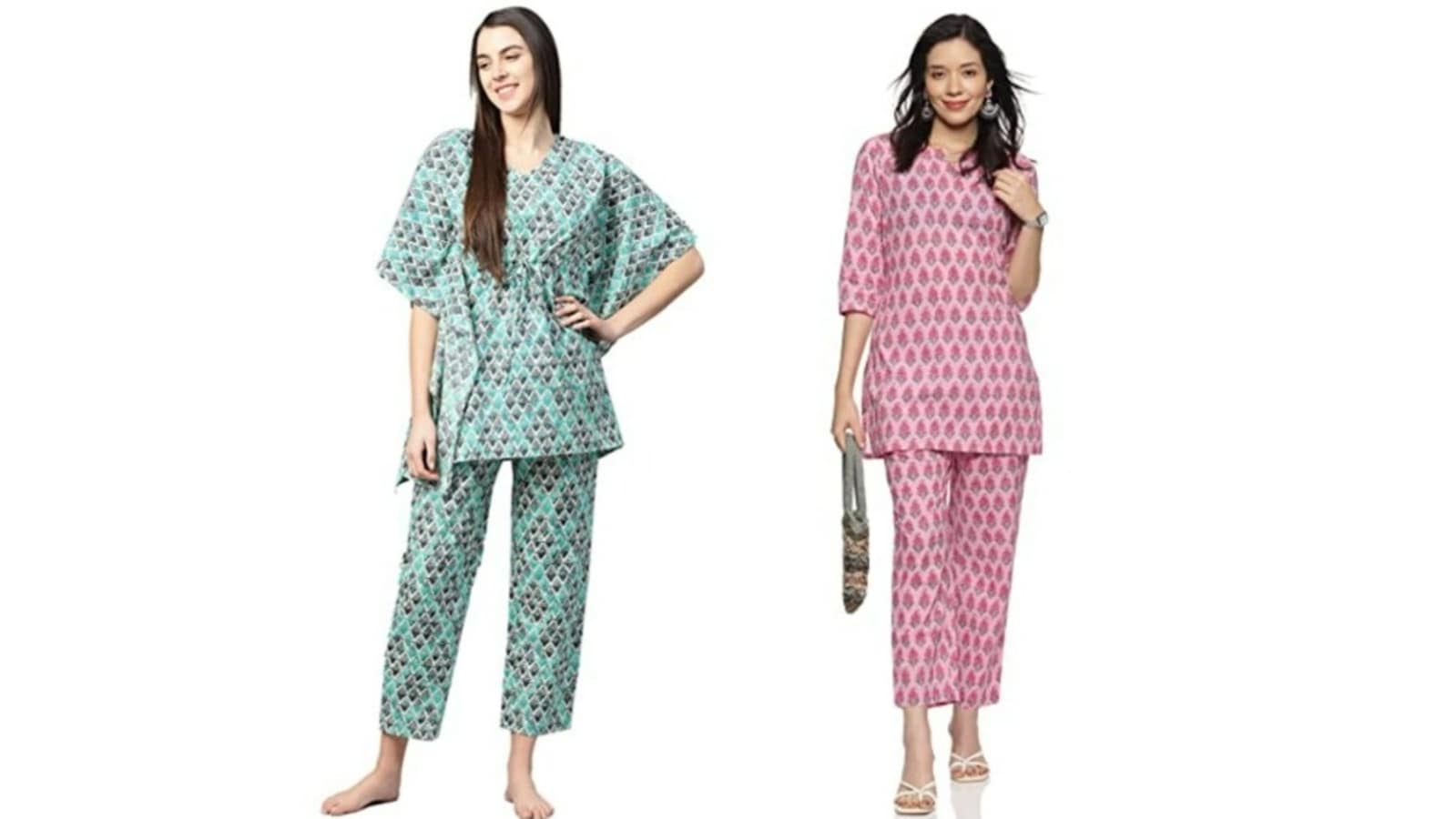 Buy Romaisa Women's Satin Nightwear (Set of 2 pcs_Nighty with Robe) Online  at Low Prices in India - Paytmmall.com