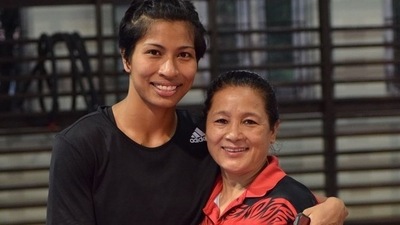 Tokyo Olympic bronze medallist Lovlina Borgohain with coach Sandhya Gurung (Instagram/lovlina_borgohain) Tokyo Olympic bronze medallist Lovlina Borgohain with coach Sandhya Gurung (Instagram/lovlina_borgohain)