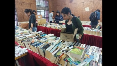 ‘Load the Box’ is being organised by book start-up Kitab Lovers at Lajpat Rai Bhawan in Chandigarh till July 31. (HT Photos)