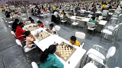 Mock drill is underway for the 44th Chess Olympiad, at Mahabalipuram, in Chennai on Sunday. (ANI)