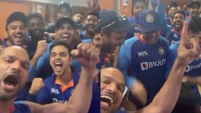 Team India breaks into wild celebration