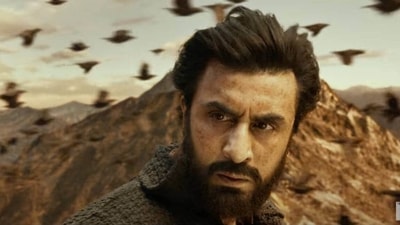 Ranbir Kapoor in a still from Shamshera. Ranbir Kapoor in a still from Shamshera.