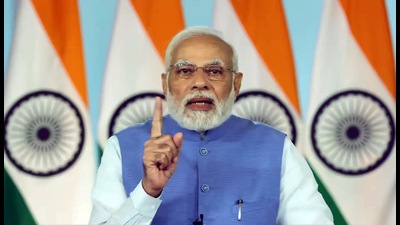 Prime Minister Narendra Modi addressing a programme on the 10th death anniversary of former MP Harmohan Singh Yadav, via video conference, in New Delhi on Monday. (ANI) Prime Minister Narendra Modi addressing a programme on the 10th death anniversary of former MP Harmohan Singh Yadav, via video conference, in New Delhi on Monday. (ANI)