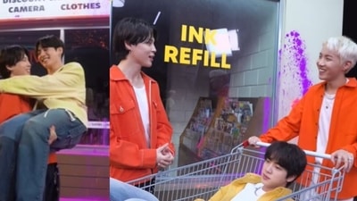 BTS' Jin, J-Hope, Jimin and Jungkook in still from new behind-the-scenes video.