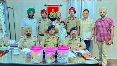 The accused in custody of Ludhiana police on Monday. (Representative image)