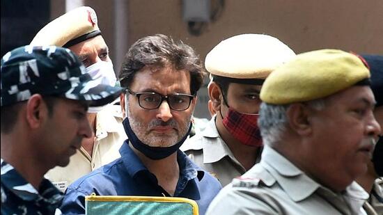 Convicted Kashmiri separatist leader Yasin Malik, who has been on a hunger strike since Friday morning, was put on intravenous fluids (IV fluids) in Delhi’s Tihar jail, prison officials said on Monday. (REUTERS)