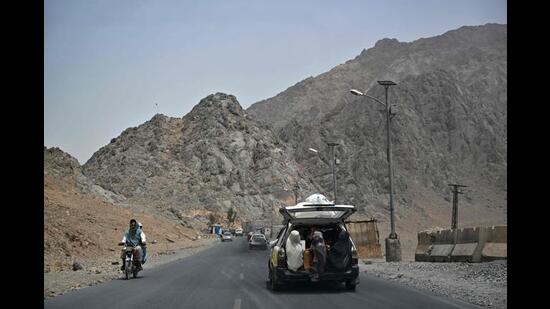 On the road to Kandahar city on July 23, 2022. (AFP)