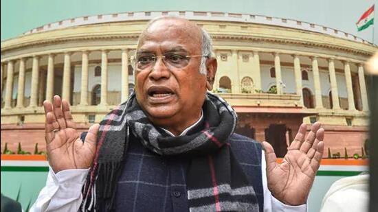 Union parliamentary affairs minister Prahlad Joshi said that Mallikarjun Kharge was seated in the first row despite the protocol of positioning the leader of Opposition in the third. (File/PTI) Union parliamentary affairs minister Prahlad Joshi said that Mallikarjun Kharge was seated in the first row despite the protocol of positioning the leader of Opposition in the third. (File/PTI)