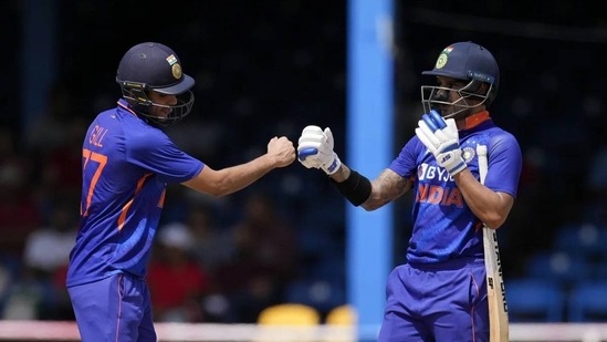 Gill got India going while Dhawan struggled to score in the second ODI (AP)