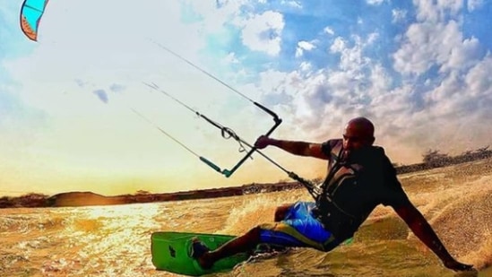 Kiteboarder Arjun Motha Kiteboarder Arjun Motha