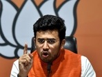 BJP leader Tejasvi Surya said after the abrogation of Article 370, development came to Kashmir and the valley is now “done with terror”. (ANI Photo) BJP leader Tejasvi Surya said after the abrogation of Article 370, development came to Kashmir and the valley is now “done with terror”. (ANI Photo)