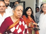 File photo of Opposition's Vice-Presidential candidate Margaret Alva at the NCP office in New Delhi. File photo of Opposition's Vice-Presidential candidate Margaret Alva at the NCP office in New Delhi.