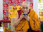 Tibetan spiritual leader the Dalai Lama enjoying a traditional rice dish during the welcome ceremony on his arrival at his residence in Leh. (ANI) Tibetan spiritual leader the Dalai Lama enjoying a traditional rice dish during the welcome ceremony on his arrival at his residence in Leh. (ANI)