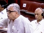 Monsoon session: TMC MP Derek O'Brien speaks in the Rajya Sabha during ongoing Monsoon Session of Parliament, in New Delhi, Tuesday, July 26, 2022. (SANSAD TV/PTI Photo).&nbsp;