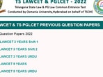 TS LAWCET answer key: The Telangana State Council of Higher education has issued the preliminary answer key for TS LAWCET 2022 and TS PGLCET 2022 on July 26, 2022.
