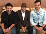 Sunny Deol shared a picture with Dharmendra and Bobby Deol on Instagram. Sunny Deol shared a picture with Dharmendra and Bobby Deol on Instagram.