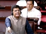 Leader of House in Rajya Sabha Piyush Goyal said the government had conveyed to the opposition members that it was ready to hold a discussion on price rise.(ANI Photo/Sansad TV) Leader of House in Rajya Sabha Piyush Goyal said the government had conveyed to the opposition members that it was ready to hold a discussion on price rise.(ANI Photo/Sansad TV)