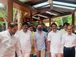 Congress MP Rahul Gandhi and other party MPs at Kingsway Police camp, New Delhi, India, on Tuesday, July 26, 2022. (Screengrab/ ANI video) Congress MP Rahul Gandhi and other party MPs at Kingsway Police camp, New Delhi, India, on Tuesday, July 26, 2022. (Screengrab/ ANI video)