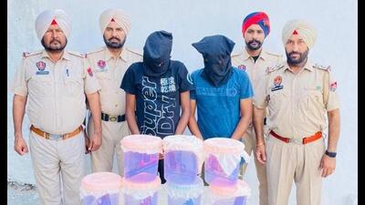 In a joint operation, sleuths of the Bathinda police and the state’s Anti-Gangster Task Force (AGTF) arrested two aides of Canada-based gangster Goldy Brar in Bathinda. In a joint operation, sleuths of the Bathinda police and the state’s Anti-Gangster Task Force (AGTF) arrested two aides of Canada-based gangster Goldy Brar in Bathinda.