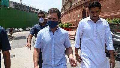 Priyanka Gandhi was in another room at the ED office so she could meet her mother to provide her medicines or medical assistance if necessary, officials said. (AFP)