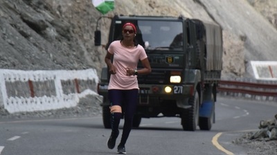Sufiya Sufi ran 470 km from Siachen to Kargil in six days (Twitter)