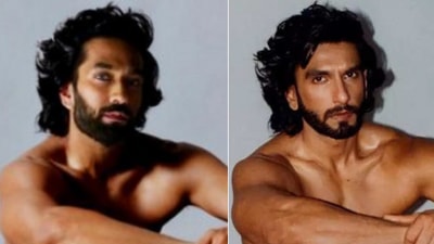 Nakuul Mehta morphs himself in Ranveer Singh's nude pictures from the recent photoshoot.